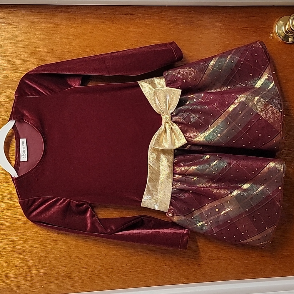 Kids velour holiday dress
